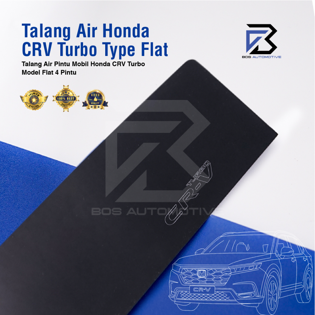 Talang Air Pintu Mobil Honda CRV Turbo  2017 â€“ 2022 Model Flat Rata 4 Pintu
