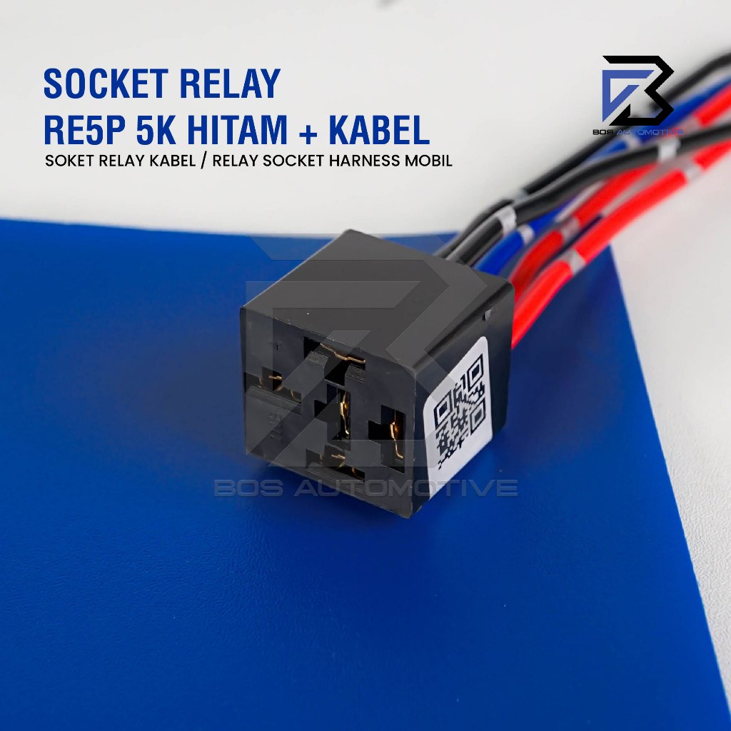 Rumah Relay Gandeng / Soket Relay Bangku / Socket Cable Relay Susun / Duduk / Kaki 5 Pin Untuk Klakson & Lampu (5 Kabel) - foto-produk-1