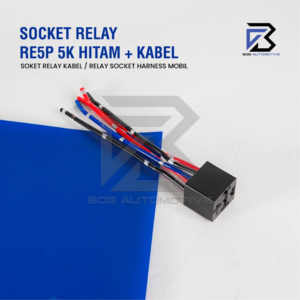 Rumah Relay Gandeng / Soket Relay Bangku / Socket Cable Relay Susun / Duduk / Kaki 5 Pin Untuk Klakson & Lampu (5 Kabel) - foto-produk-4