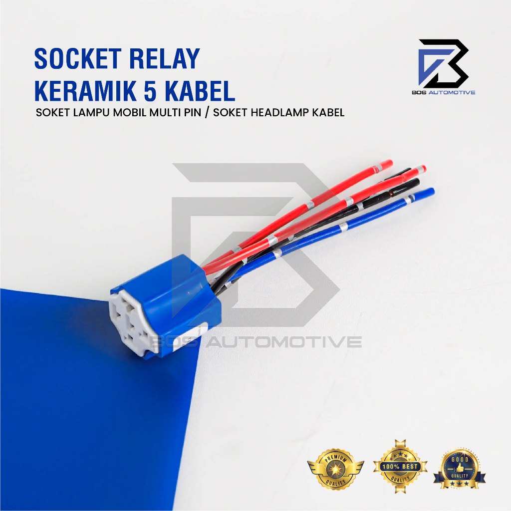 Rumah Relay Gandeng / Soket Relay Bangku / Socket Cable Relay Susun / Duduk / Kaki 5 Pin Untuk Klakson & Lampu (5 Kabel) - foto-variasi-3