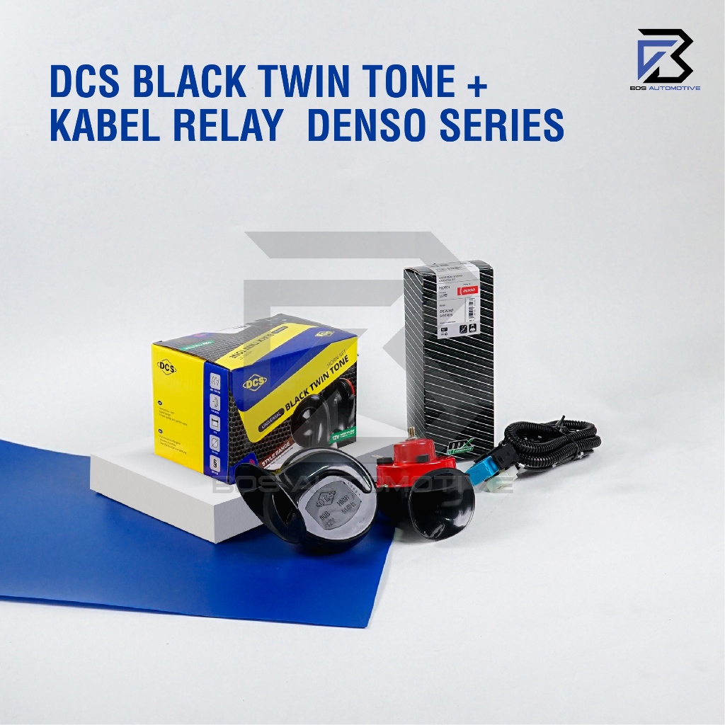 Klakson Keong Mobil Motor DCS Keong Black Twin Tone dengan Kabel Relay Set Klakson 12v - foto-variasi-5