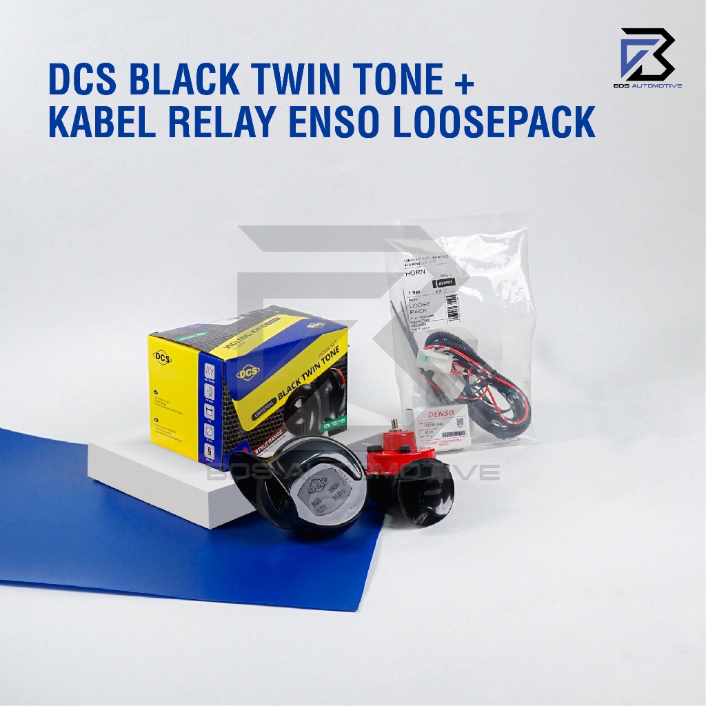 Klakson Keong Mobil Motor DCS Keong Black Twin Tone dengan Kabel Relay Set Klakson 12v - foto-variasi-6
