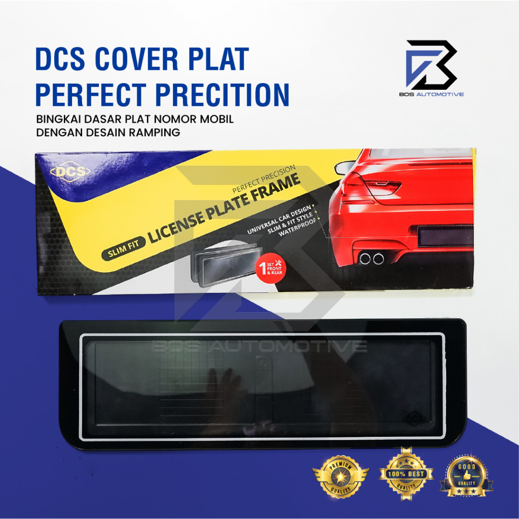 [DCS] Cover / Frame / Dudukan / Tempat / Breket / Bingkai / Tatakan / Plat Nomor Mobil Model Slim Fit