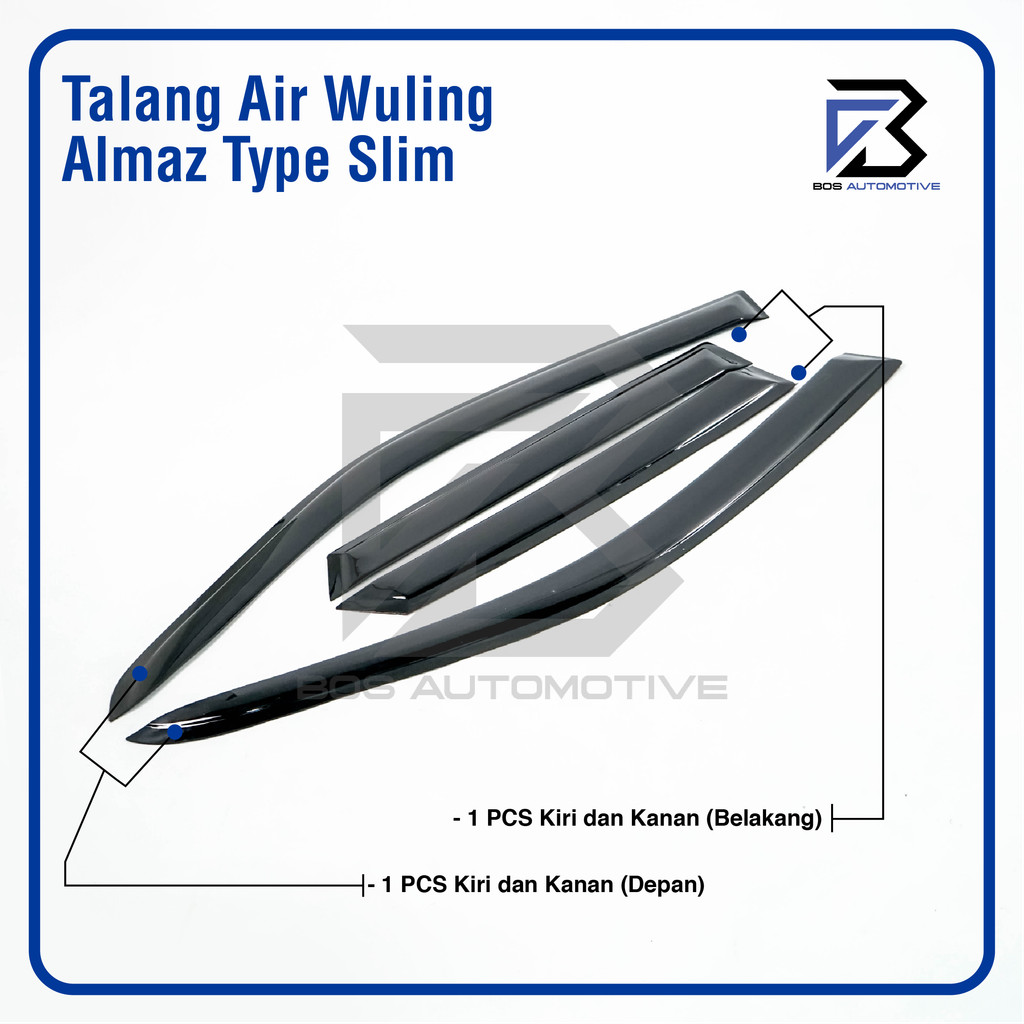 Talang Air Pintu Mobil Wuling Almaz 2019 â€“ 2023 Model Slim 4 Pintu - foto-produk-3