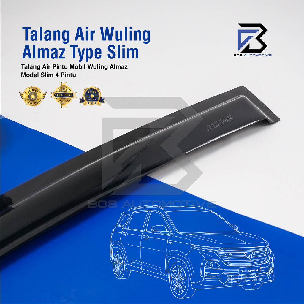 Talang Air Pintu Mobil Wuling Almaz 2019 â€“ 2023 Model Slim 4 Pintu