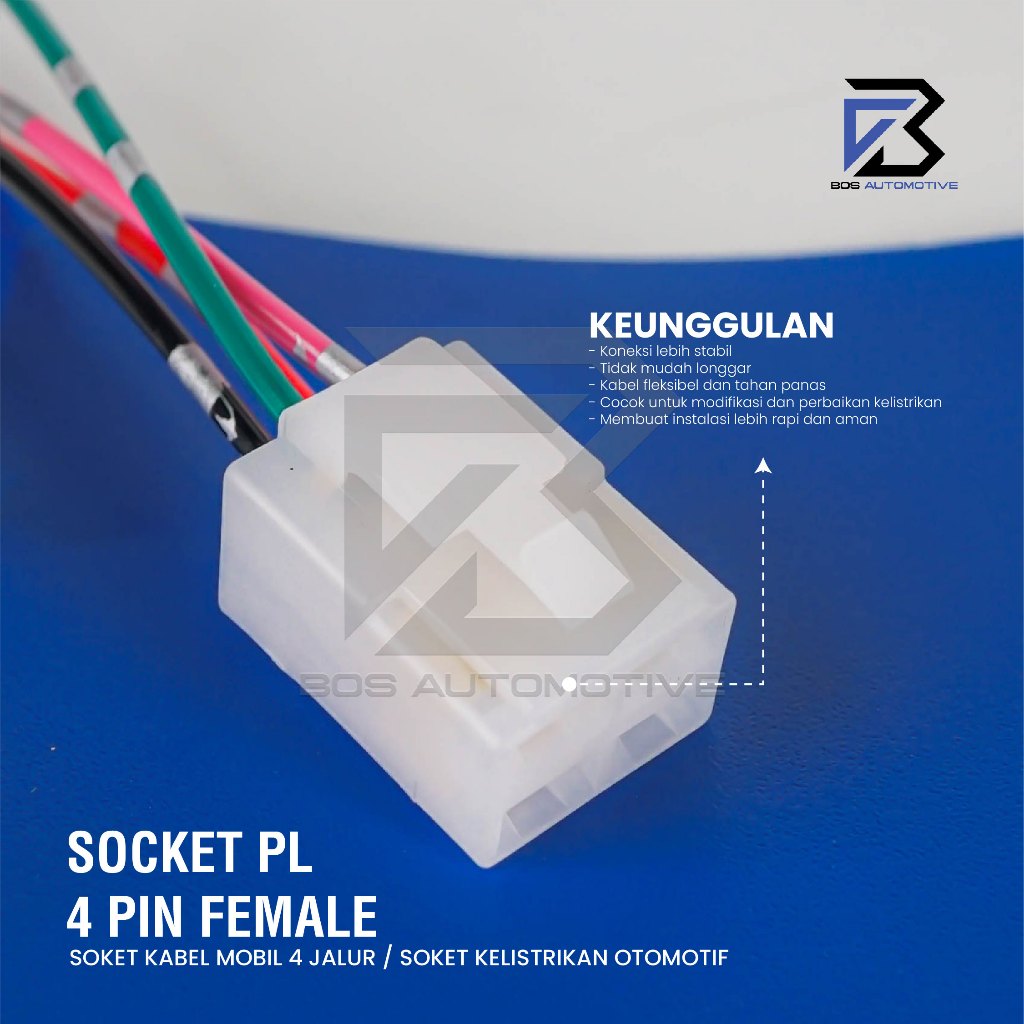 Soket Sambung 4 Pin Besar Socket Sambungan Kabel Konektor Mobil Motor - foto-produk-3