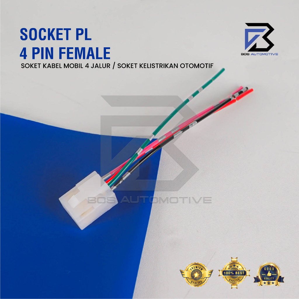 Soket Sambung 4 Pin Besar Socket Sambungan Kabel Konektor Mobil Motor