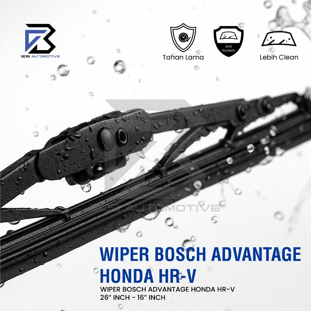 Wiper Blade BOSCH Advantage Besi Kipas Kaca Depan Mobil HONDA HRV Frame Hook 26" - 16" Inch Original - foto-produk-1