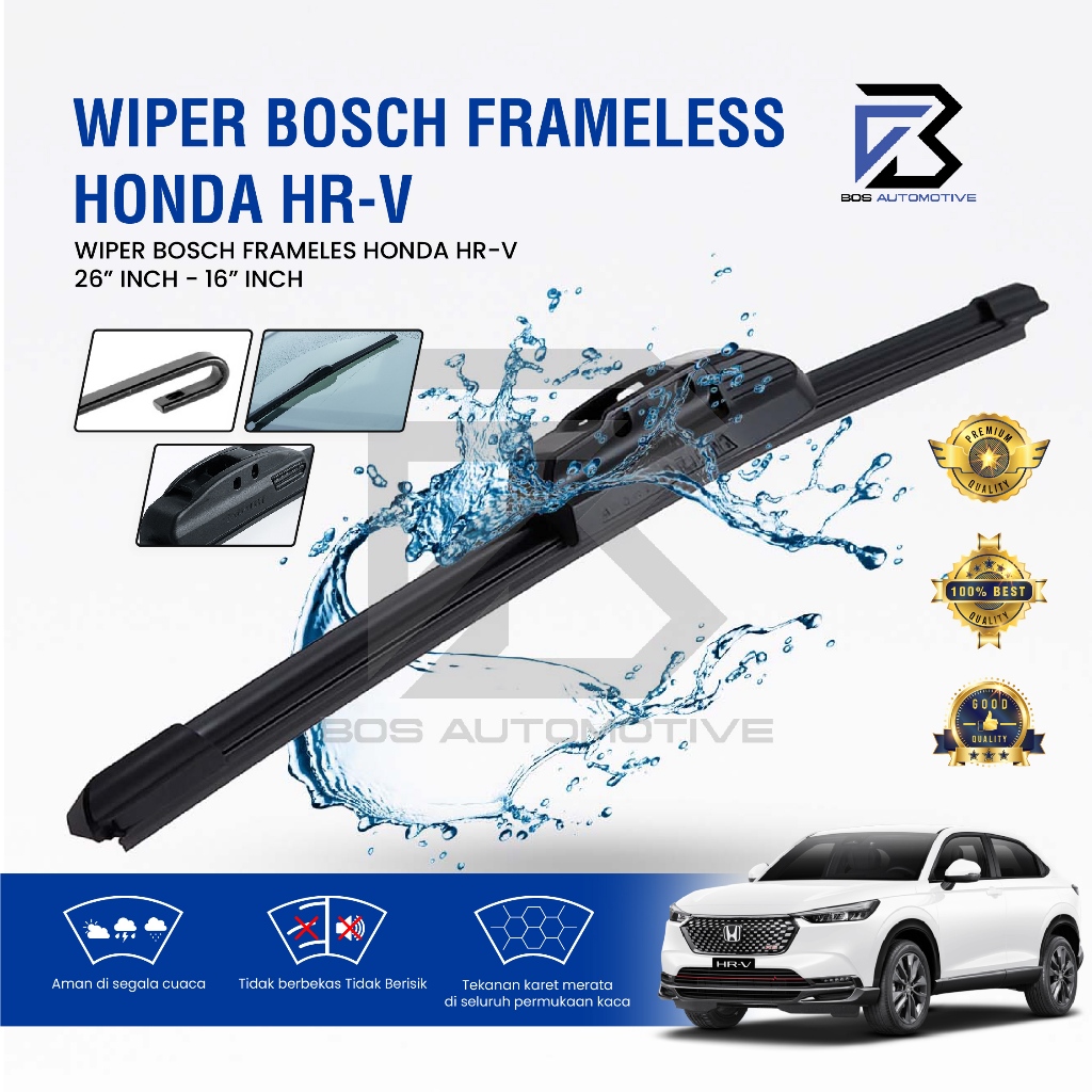 Wiper Blade BOSCH Advantage Besi Kipas Kaca Depan Mobil HONDA HRV Frame Hook 26" - 16" Inch Original - foto-variasi-2