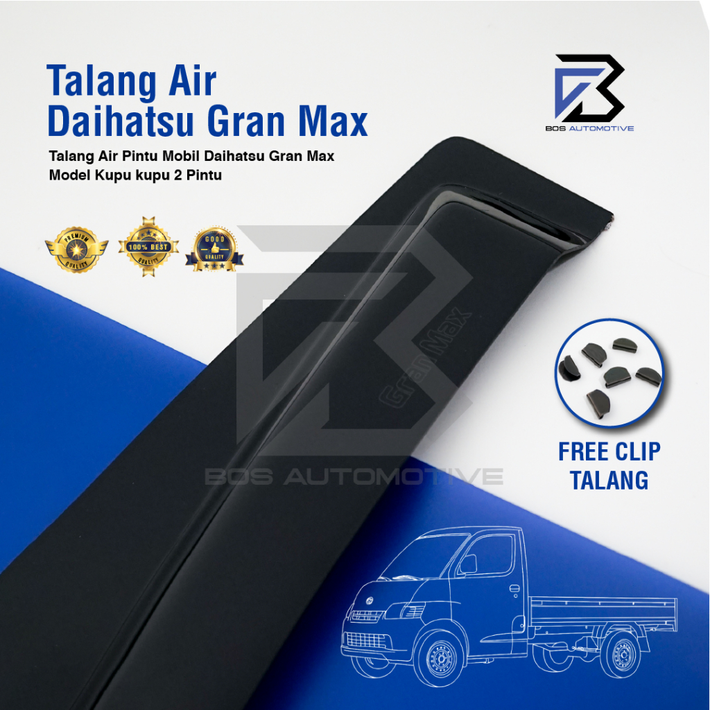 Talang Air Pintu Mobil Daihatsu Gran Max Model Kupu - Kupu 2 Pintu