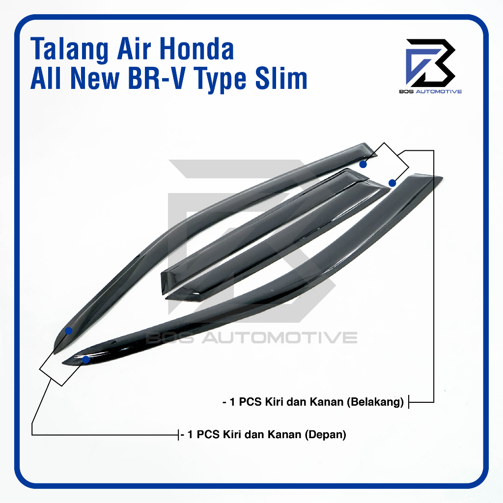Talang Air Pintu Mobil Honda All New BRV 2021 - 2023 Model Slim 4 Pintu - foto-produk-3