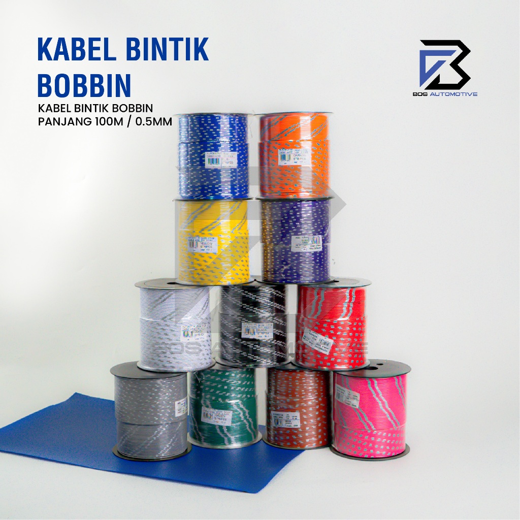 Kabel Bintik AVSS 0.85MM x 100M Kabel Otomotif Body Mobil Motor Serabut Tembaga (BOBIN) - foto-produk-3