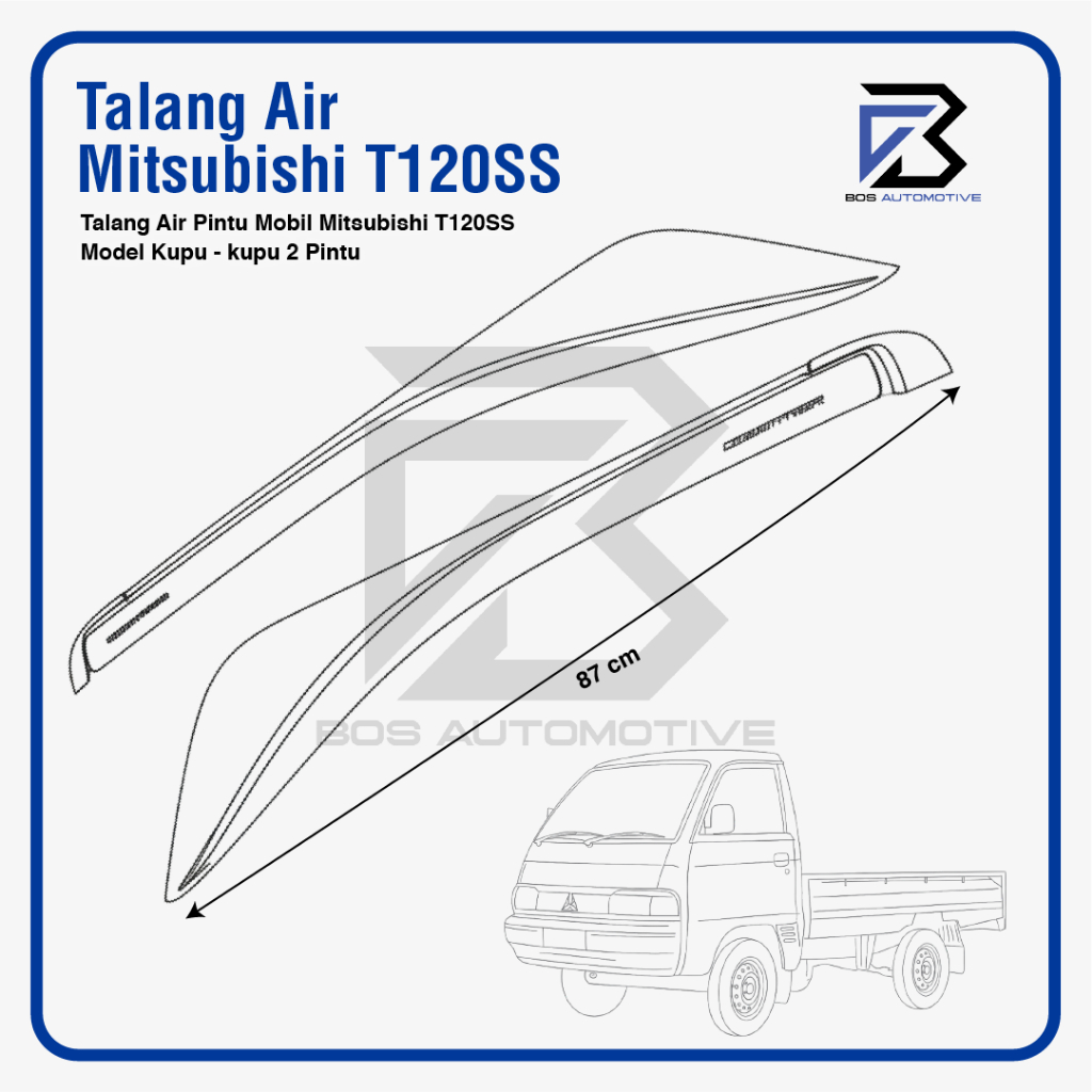 Talang Air Pintu Mobil Mitsubishi Colt T120SS Model Kupu - Kupu 2 Pintu - foto-produk-2
