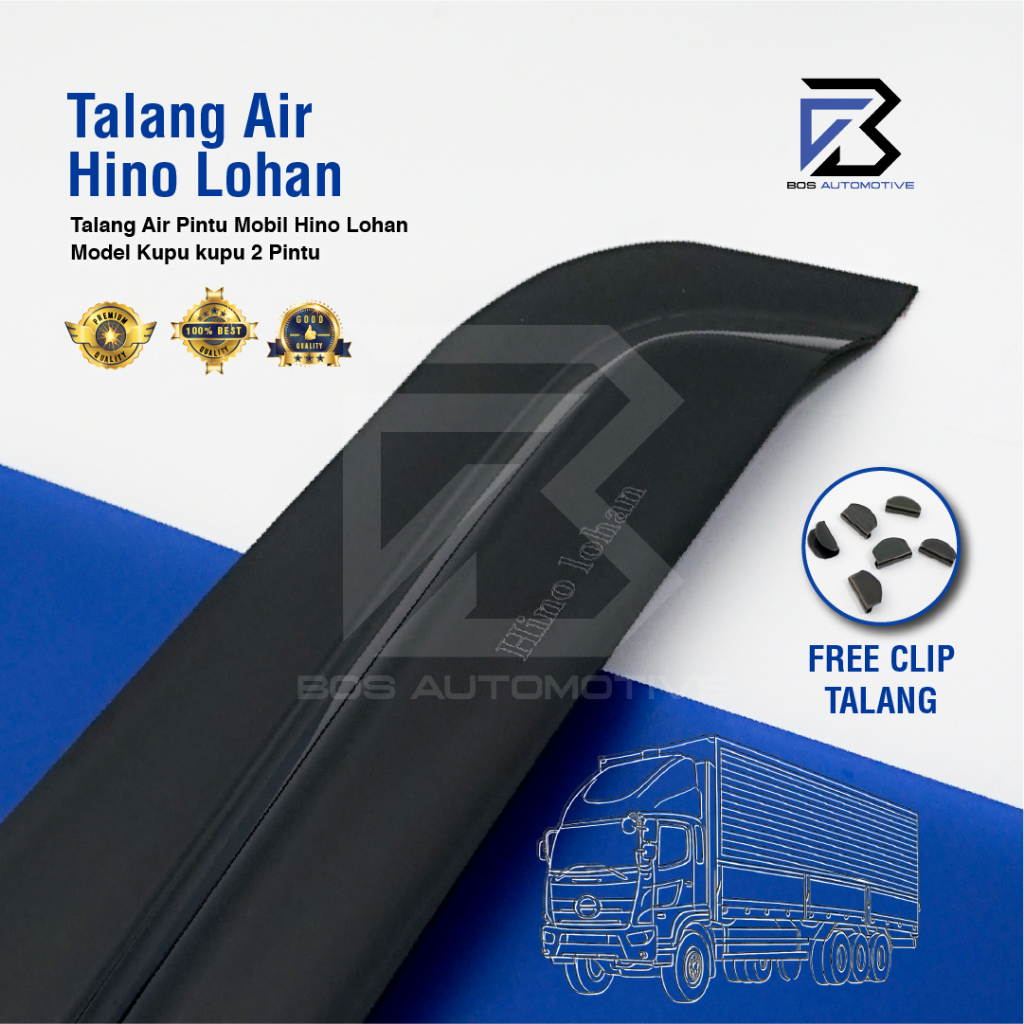 Talang Air Pintu Mobil Hino Lohan / Ranger Model Kupu - Kupu 2 Pintu - foto-sampul