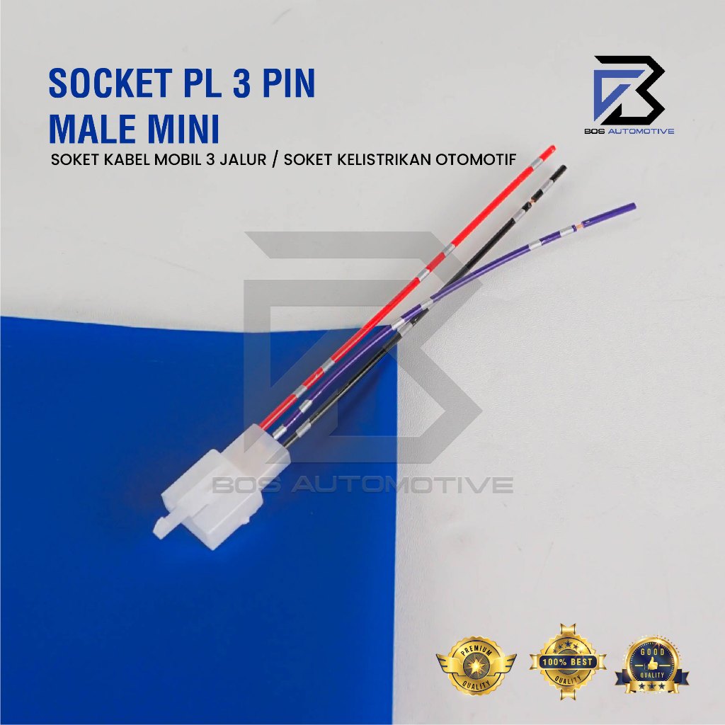 Soket Sambung 3 Pin Kecil / Mini Socket Sambungan Kabel Konektor Mobil Motor - foto-variasi-2
