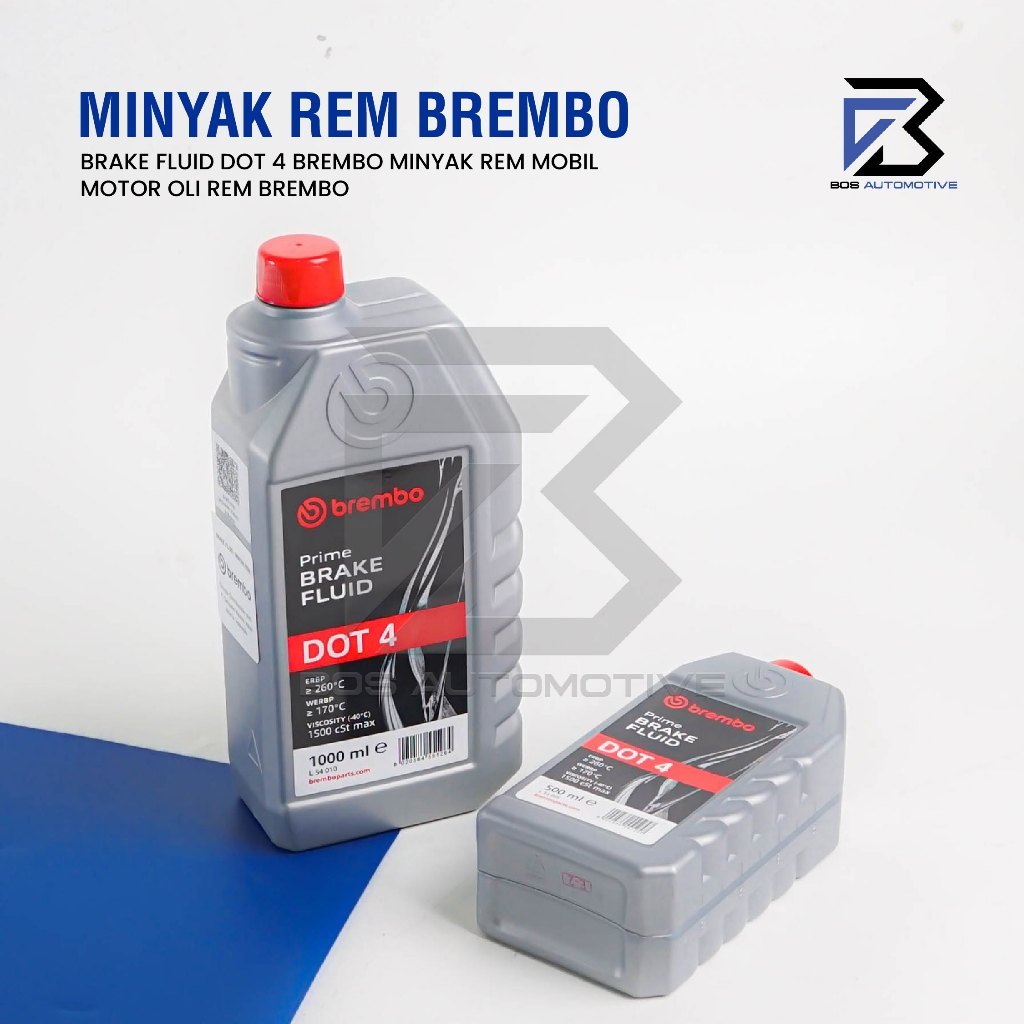 Brake Fluid DOT 4 BREMBO 1000 ML / 1L - Minyak Rem Mobil Motor - Oli Rem BREMBO 1L - foto-produk-1