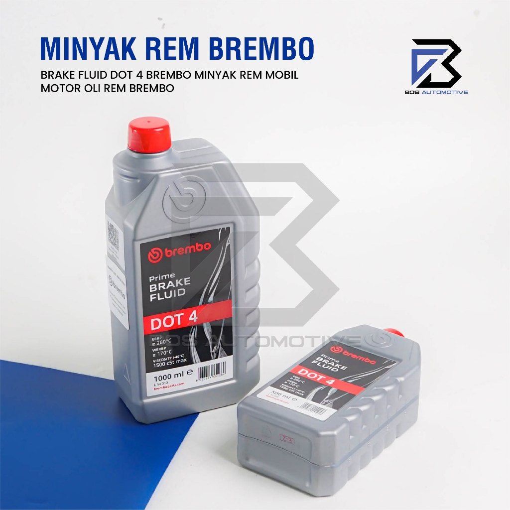 Brake Fluid DOT 4 BREMBO 1000 ML / 1L - Minyak Rem Mobil Motor - Oli Rem BREMBO 1L - foto-produk-3