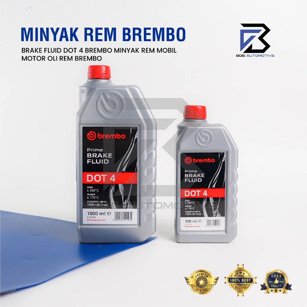Brake Fluid DOT 4 BREMBO 1000 ML / 1L - Minyak Rem Mobil Motor - Oli Rem BREMBO 1L