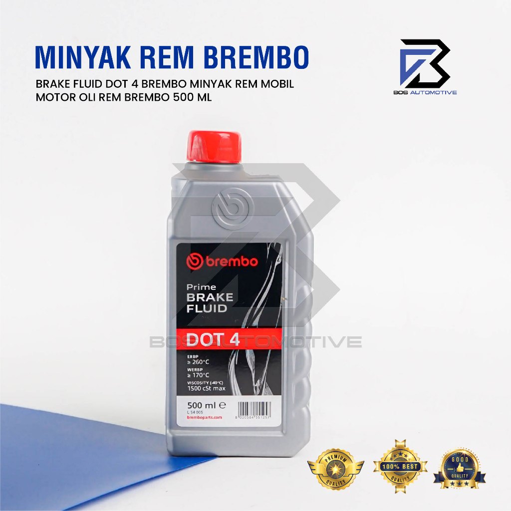 Brake Fluid DOT 4 BREMBO 1000 ML / 1L - Minyak Rem Mobil Motor - Oli Rem BREMBO 1L - foto-variasi-1