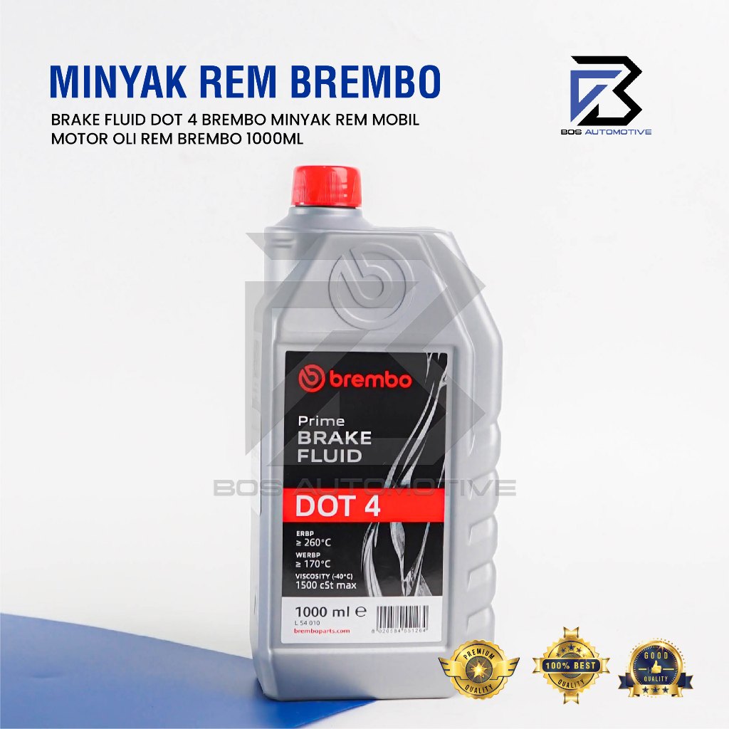 Brake Fluid DOT 4 BREMBO 1000 ML / 1L - Minyak Rem Mobil Motor - Oli Rem BREMBO 1L - foto-variasi-2