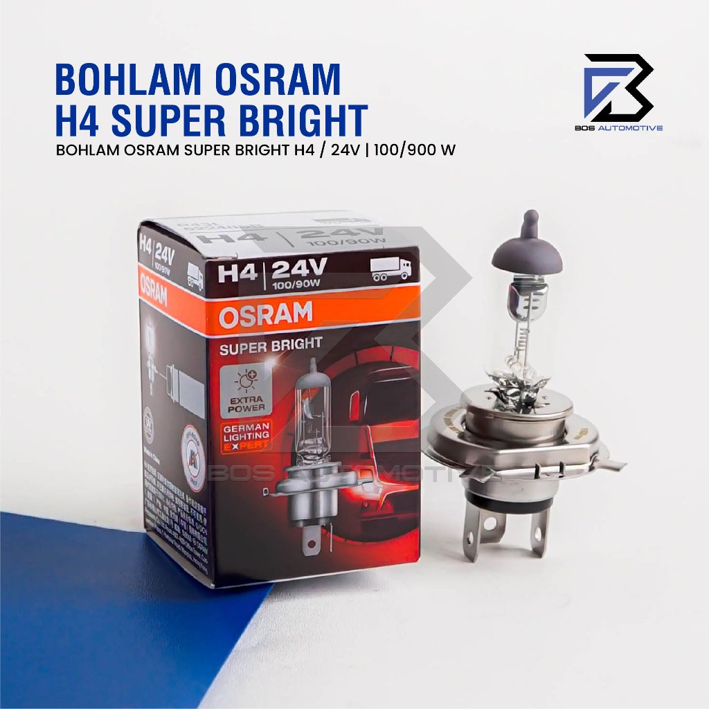 BOHLAM LAMPU HALOGEN OSRAM H4 24V 100/90W P43T ORIGINAL - foto-produk-1
