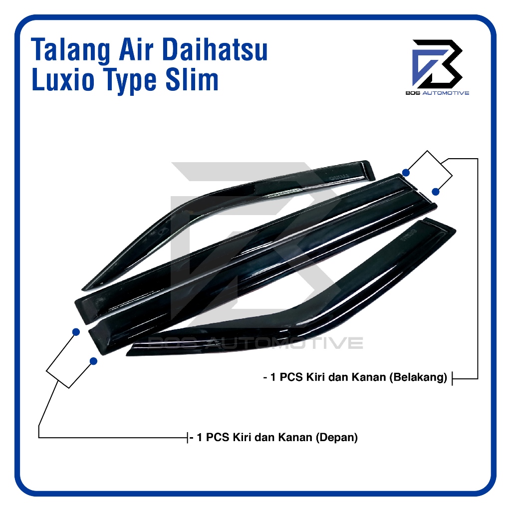 Talang Air Pintu Mobil Daihatsu Luxio 2009 - 2021 Model Slim 4 Pintu - foto-produk-3