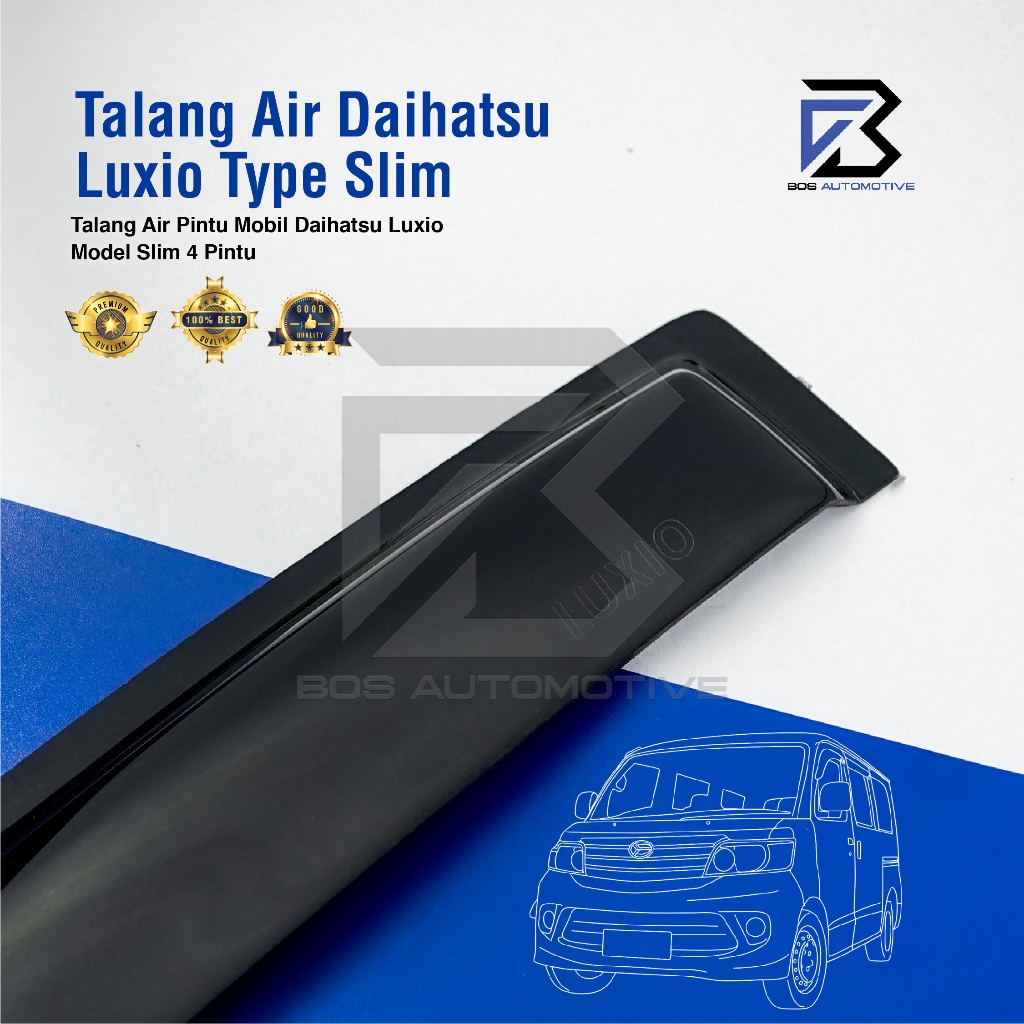 Talang Air Pintu Mobil Daihatsu Luxio 2009 - 2021 Model Slim 4 Pintu