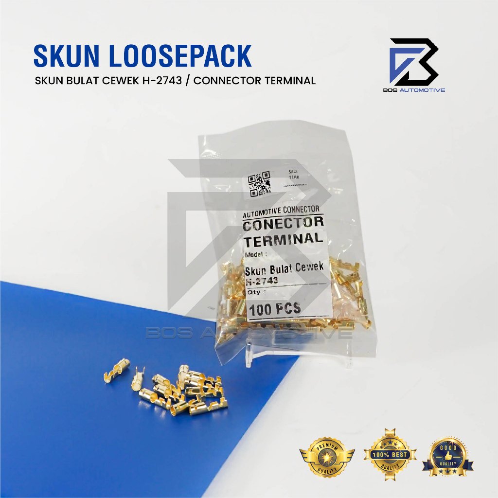 Terminal Skun Cewek Bulat H-2743 Konektor Kabel Female Universal