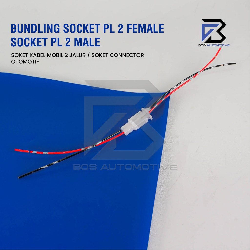 Soket Sambung 2 Pin Kecil / Mini Socket Sambungan Kabel Konektor Mobil Motor (1 SET) - foto-produk-3