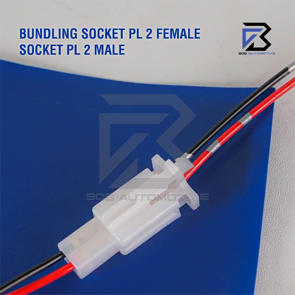 Soket Sambung 2 Pin Kecil / Mini Socket Sambungan Kabel Konektor Mobil Motor (1 SET) - foto-produk-4