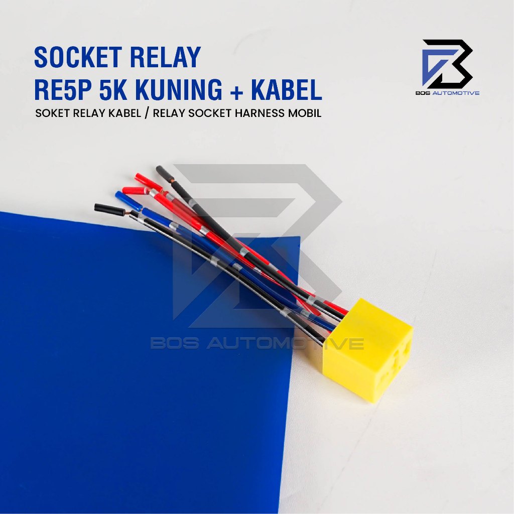 Soket Relay RE5P Kaki 5 Pin + Kabel Bintik / Rumah Relay Socket Relay - foto-produk-4