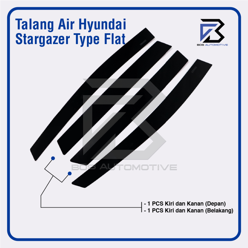 Talang Air Pintu Mobil Hyundai Stargazer 2022 â€“ 2023 Model Flat Rata 4 Pintu - foto-produk-4