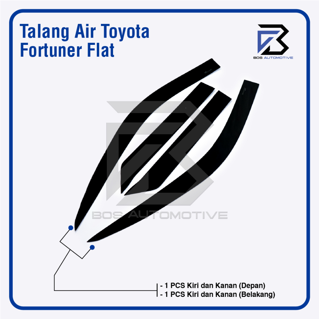 Talang Air Pintu Mobil Toyota Fortuner Lama 2004 â€“ 2015 Model Flat Rata 4 Pintu - foto-produk-4