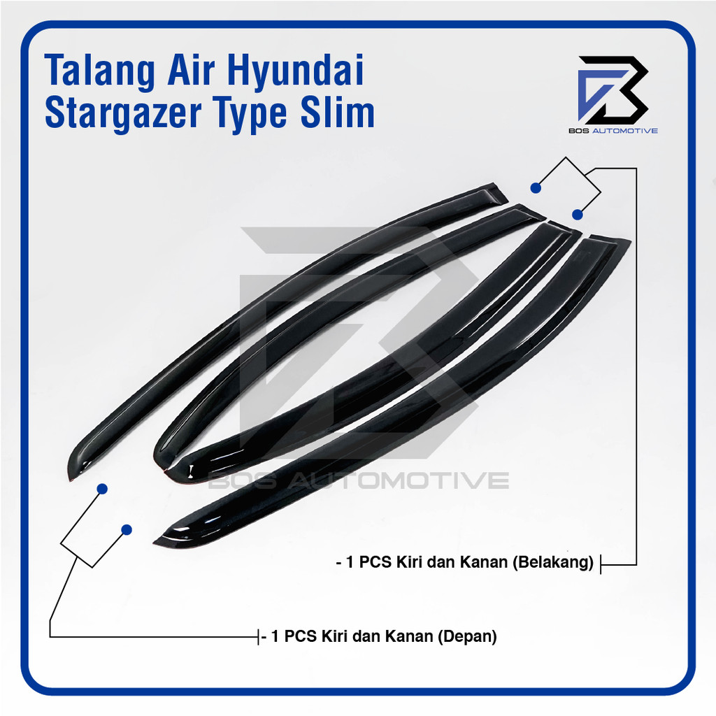 Talang Air Pintu Mobil Hyundai Stargazer 2022 â€“ 2023 Model Slim 4 Pintu - foto-produk-3