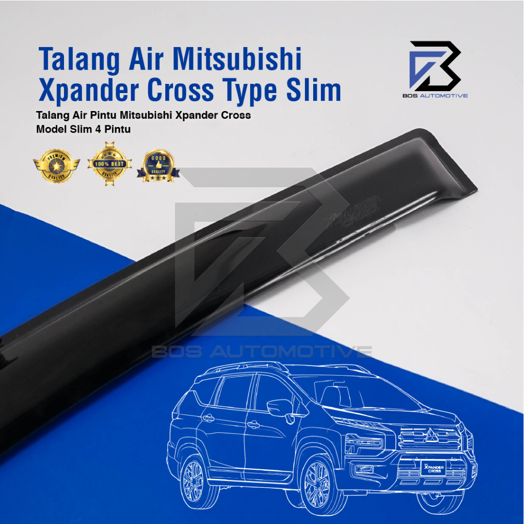 Talang Air Pintu Mobil Mitsubishi Xpander Cross 2019 â€“ 2024 Model Slim 4 Pintu