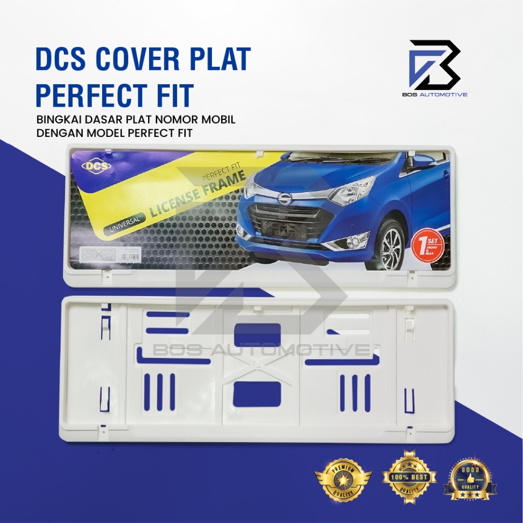 DCS SERIES Cover / Dudukan / Tempat / Frame / Breket / Bingkai / Rumah / Tatakan Plat Nomor Mobil Model DCS Slim Fit, Slip Ori dan LED - foto-variasi-5
