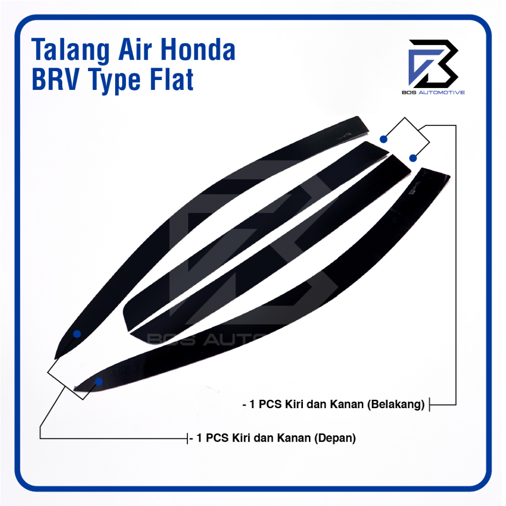 Talang Air Pintu Mobil Honda All New BRV 2021 â€“ 2023 Model Flat Rata 4 Pintu - foto-produk-4