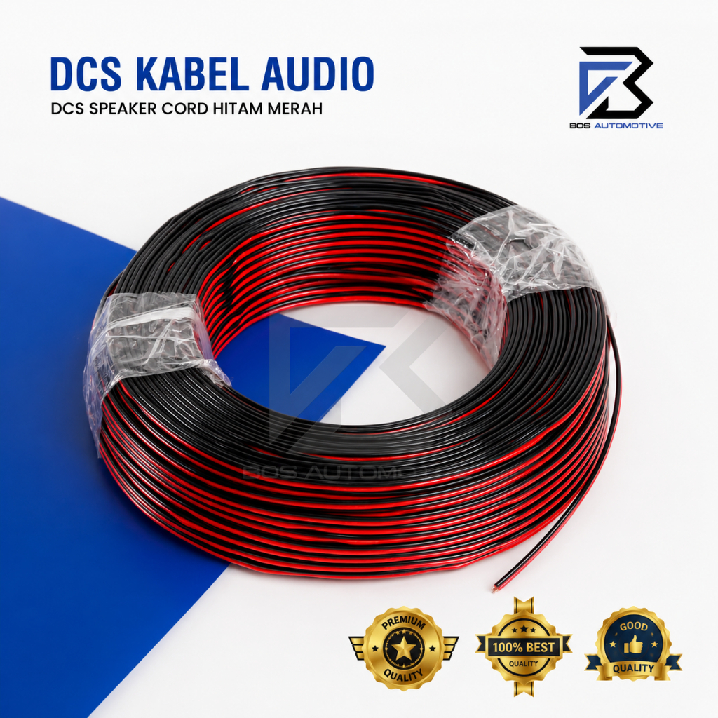 DCS Kabel Tweeter / Kabel Speaker Audio Mobil 2x12 100m Serabut Tembaga - foto-sampul