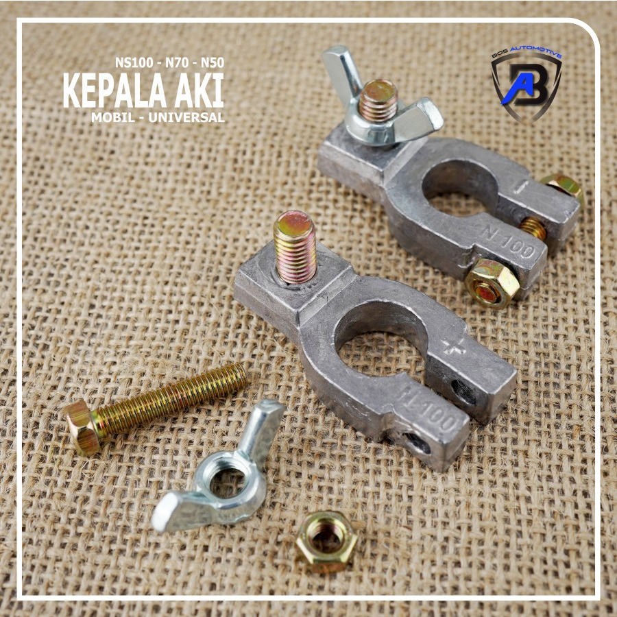 Kepala Aki Mobil N70 N100 Terminal Klem Accu Timah - foto-produk-1