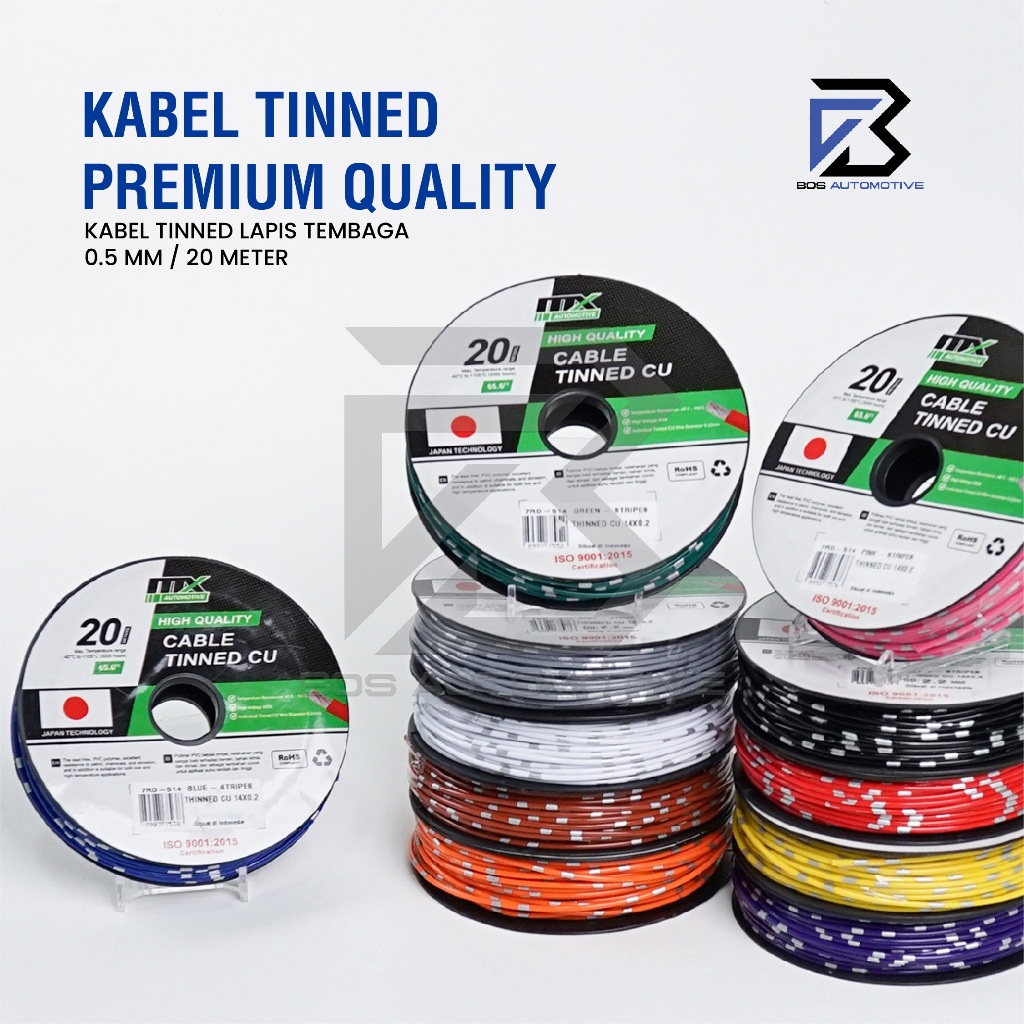 Kabel Bintik MX Tinned CU 0.85MM x 20M / 0.5MM x 20M Kabel Body Serabut Lapis Timah Cable Mobil Motor Premium - foto-variasi-2
