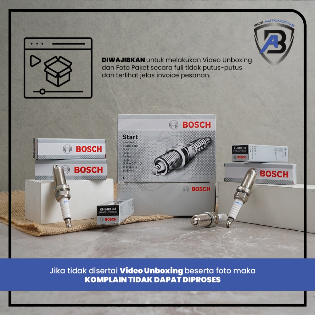 Busi BOSCH Mobil INNOVA FORTUNER HILUX FR8SC+ KH6RKC3 Spark Plug Original - foto-produk-3