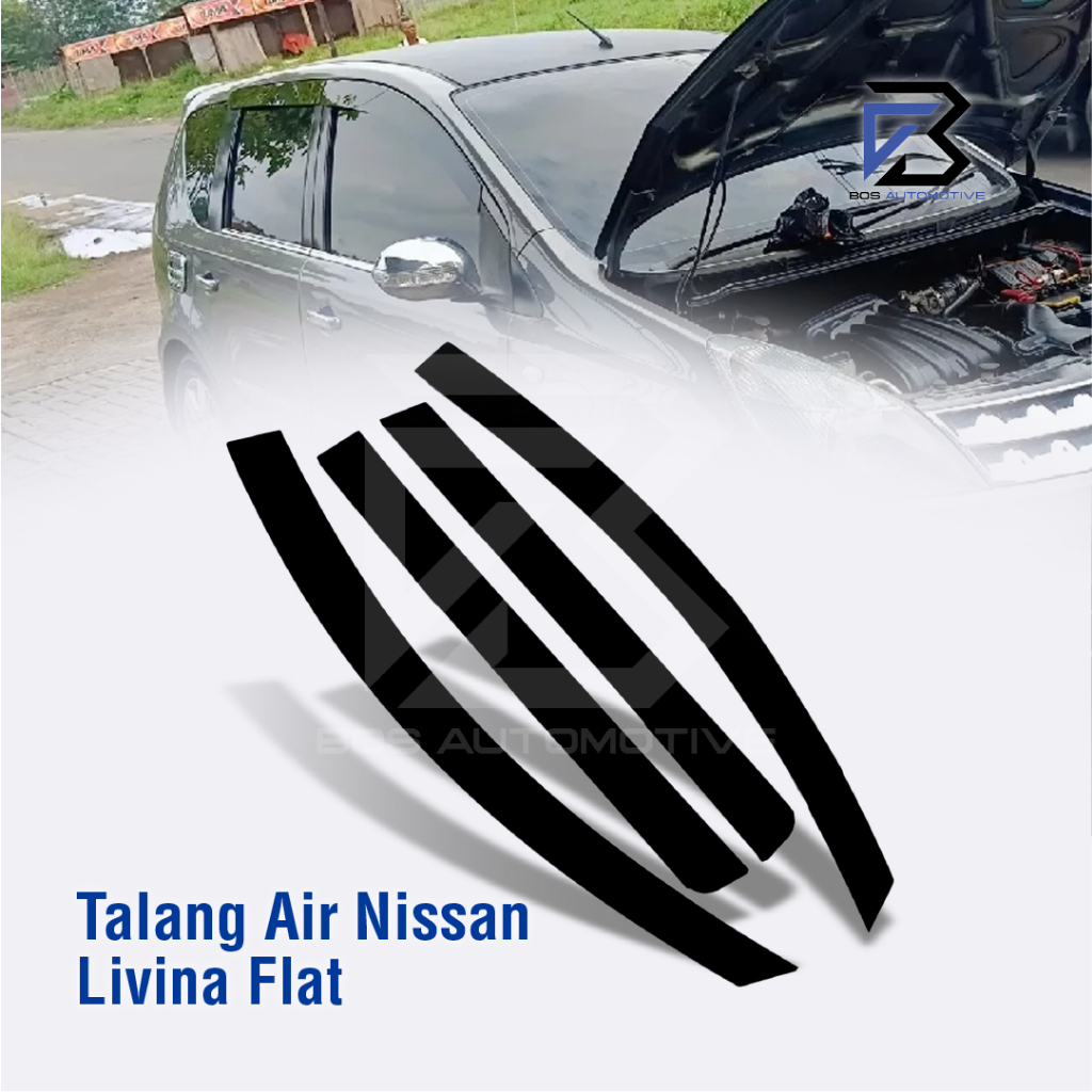 Talang Air Pintu Mobil Nissan Grand Livina 2007 - 2018 Model Flat Rata 4 Pintu - foto-produk-5