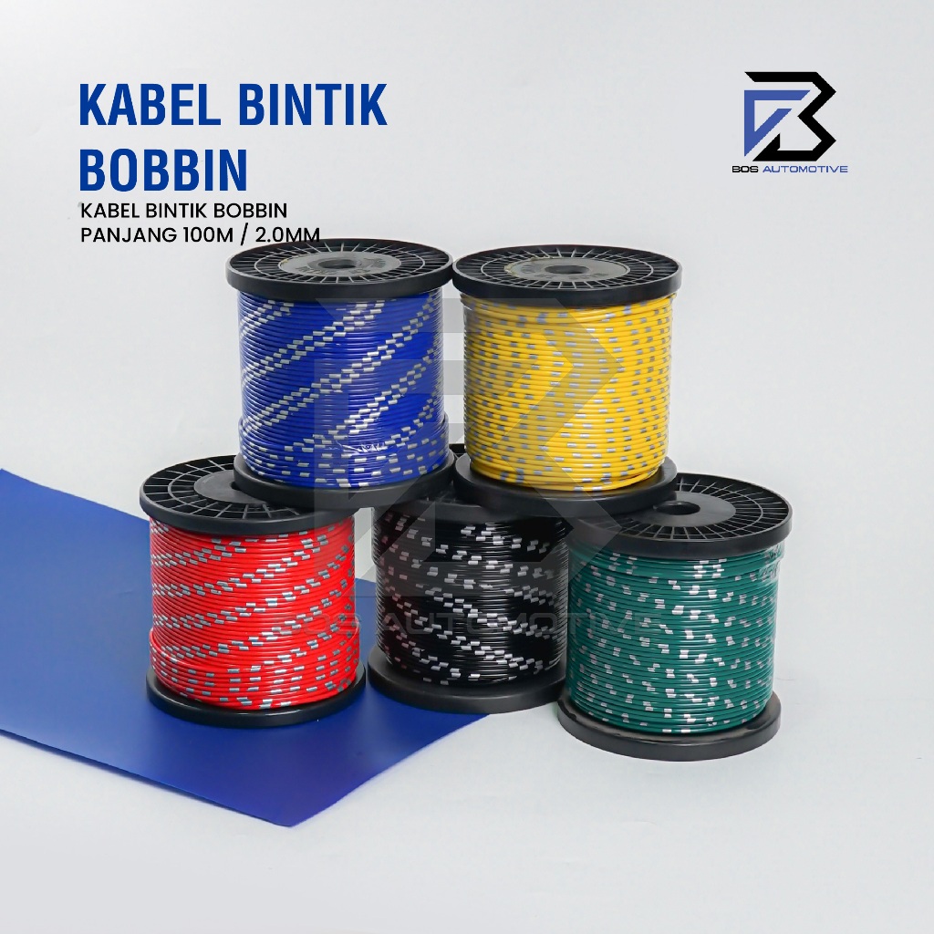 Kabel Bintik AVSS 2MM x 100M Kabel Otomotif Body Mobil Motor Serabut Tembaga (BOBIN) - foto-produk-1