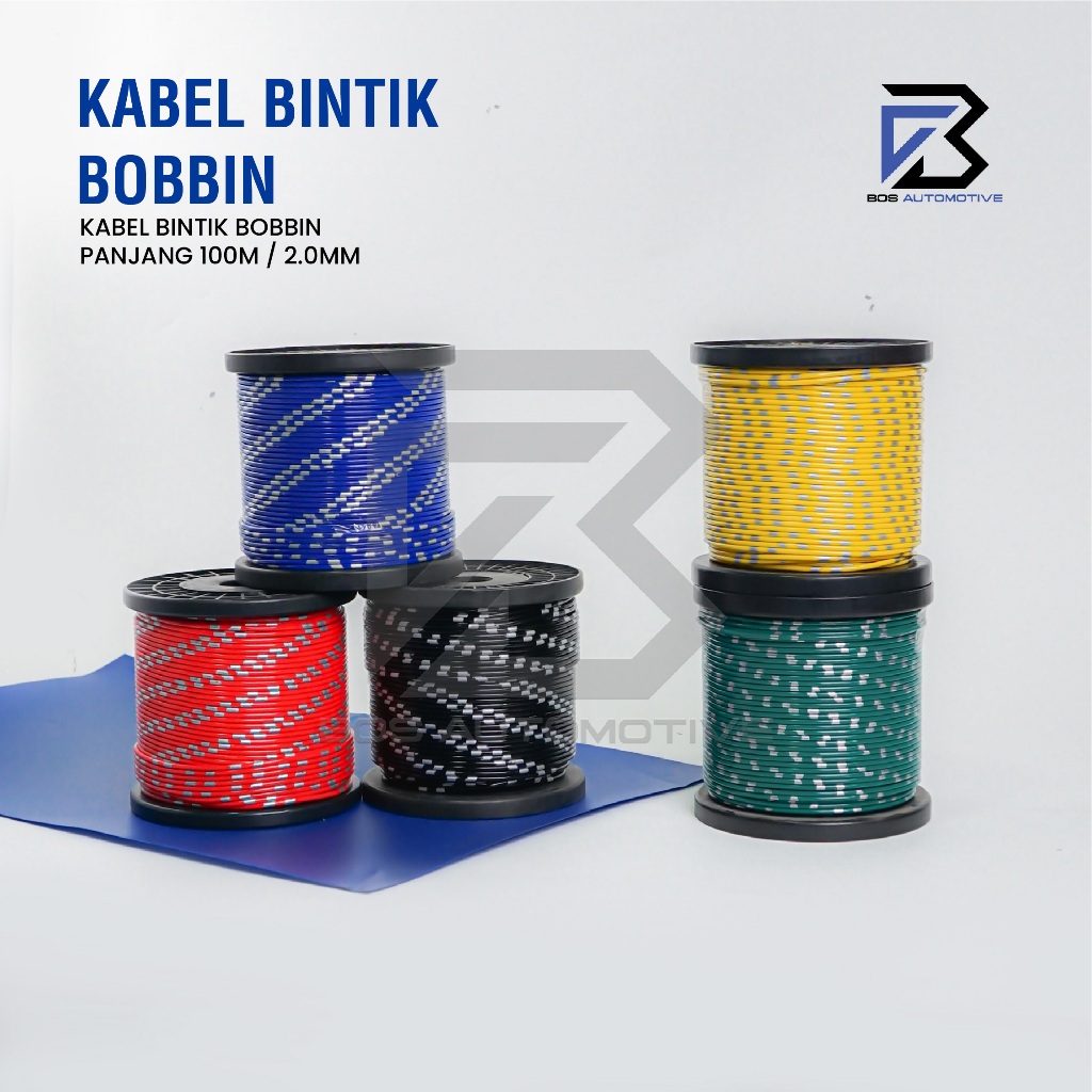 Kabel Bintik AVSS 2MM x 100M Kabel Otomotif Body Mobil Motor Serabut Tembaga (BOBIN) - foto-produk-3