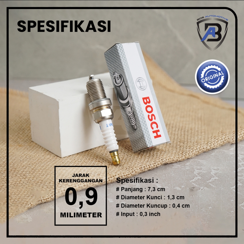 Busi BOSCH Mobil HONDA JAZZ BRIO FREED HRV MOBILIO BRV FR8DCX+ K6TCOR Spark Plug original - foto-produk-1