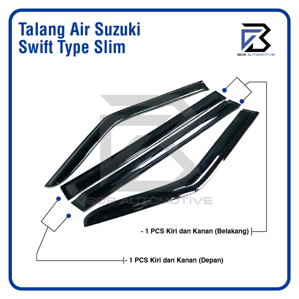 Talang Air Pintu Mobil Suzuki Swift 2006 â€“ 2012 Model Slim 4 Pintu - foto-produk-3