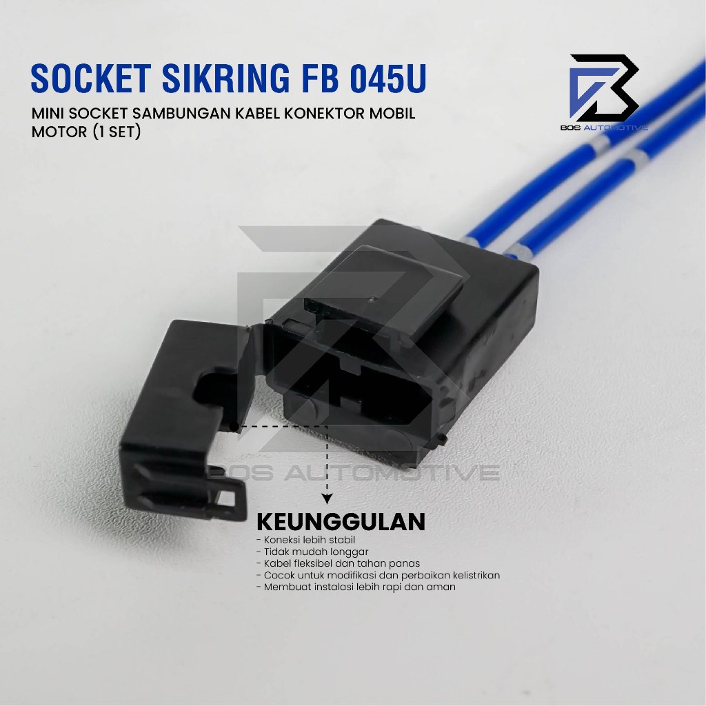 Soket Sikring FB 045U / Rumah Sikring / Socket Sekring Fuse Box Hitam - foto-produk-3