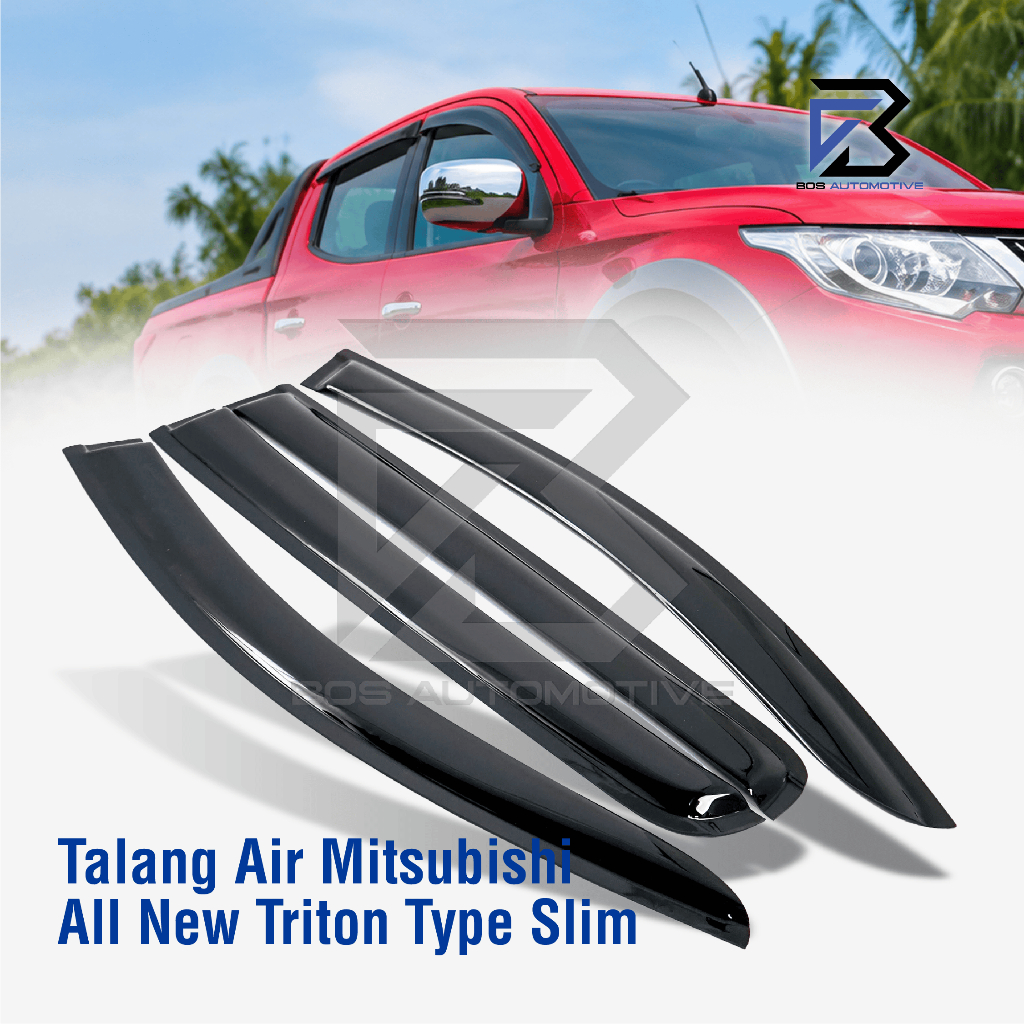 Talang Air Pintu Mobil Mitsubishi All New Triton Double Cabin 2015 â€“ 2021 Model Slim 4 Pintu - foto-produk-4