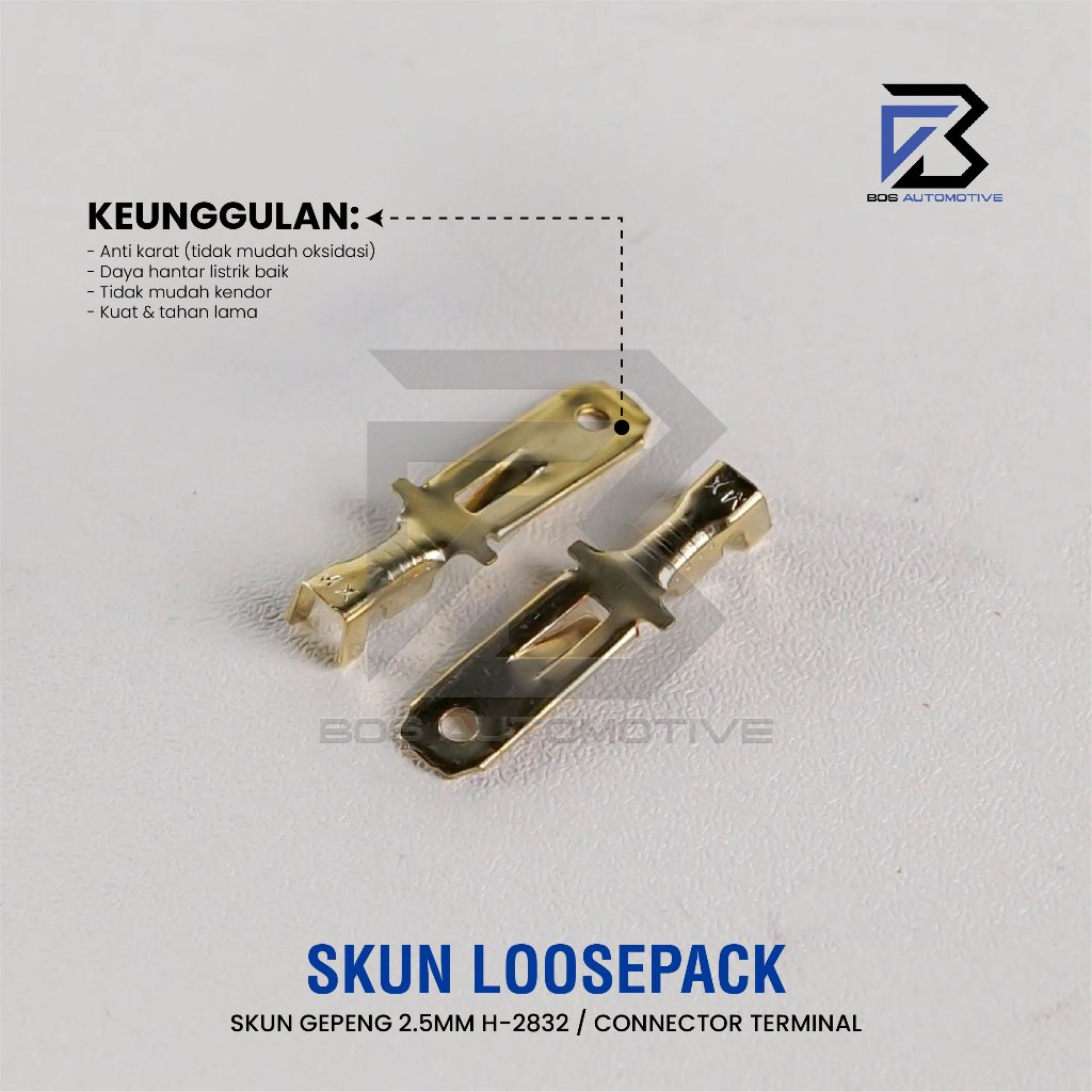 Terminal Skun Gepeng H-2832 Cowok Besar Konektor Kabel Male Berkualitas Universal - foto-produk-3