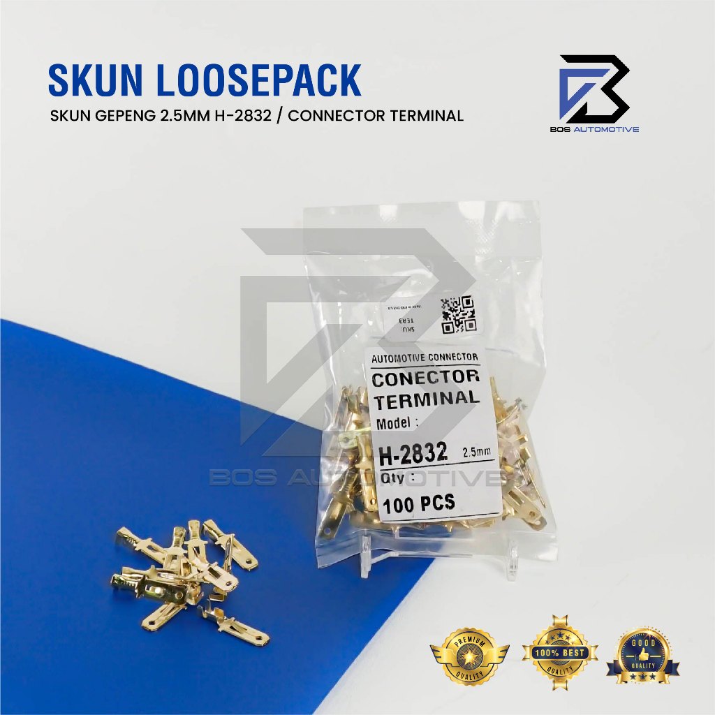 Terminal Skun Gepeng H-2832 Cowok Besar Konektor Kabel Male Berkualitas Universal - foto-sampul